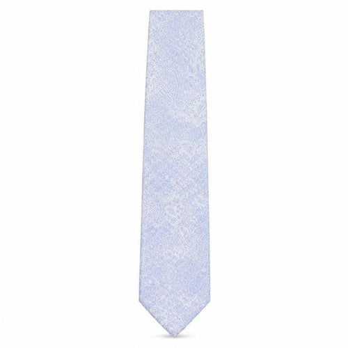Marks and Spencer Mens Blue Paisley Silk Pointed Tie One Size