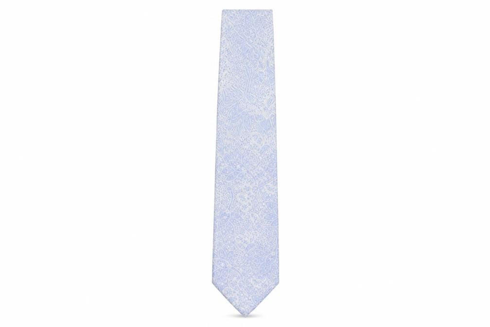 Marks and Spencer Mens Blue Paisley Silk Pointed Tie One Size