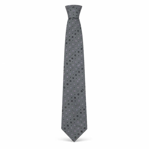 John Lewis Mens Grey Floral Silk Pointed Tie One Size