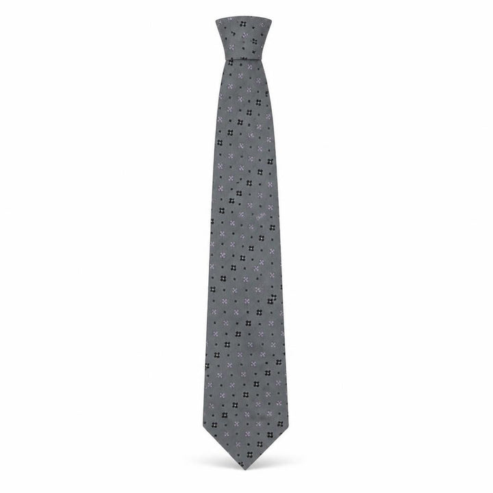 John Lewis Mens Grey Floral Silk Pointed Tie One Size