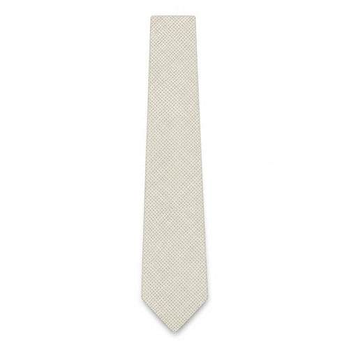 Marks and Spencer Mens Beige Geometric Silk Pointed Tie One Size