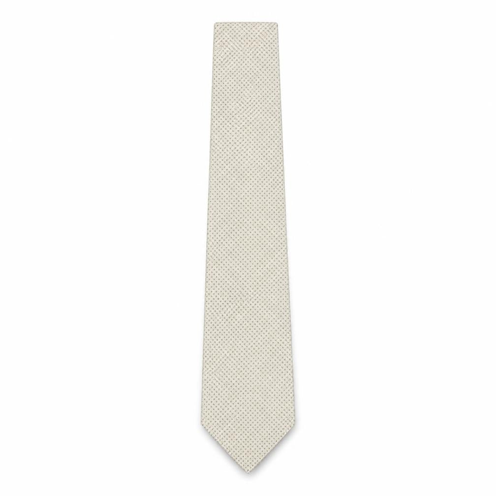 Marks and Spencer Mens Beige Geometric Silk Pointed Tie One Size