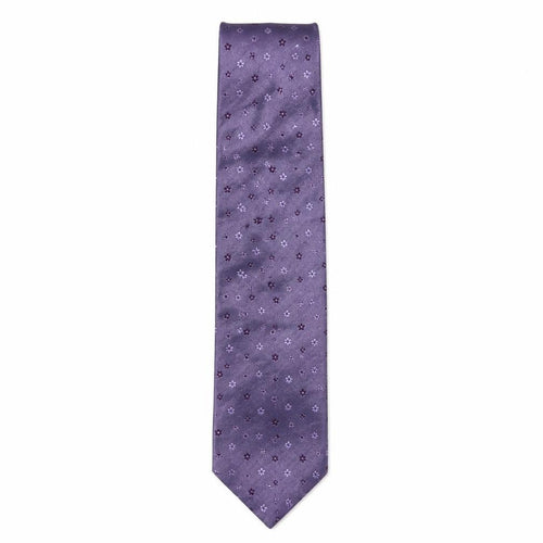 Marks and Spencer Mens Purple Floral Silk Pointed Tie One Size