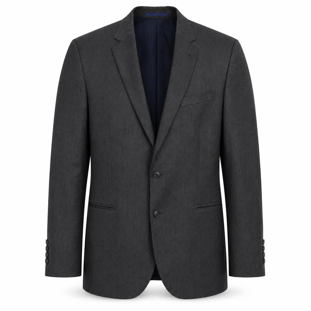 Front view of Marks & Spencer men’s grey polyester jacket suit jacket, size 42