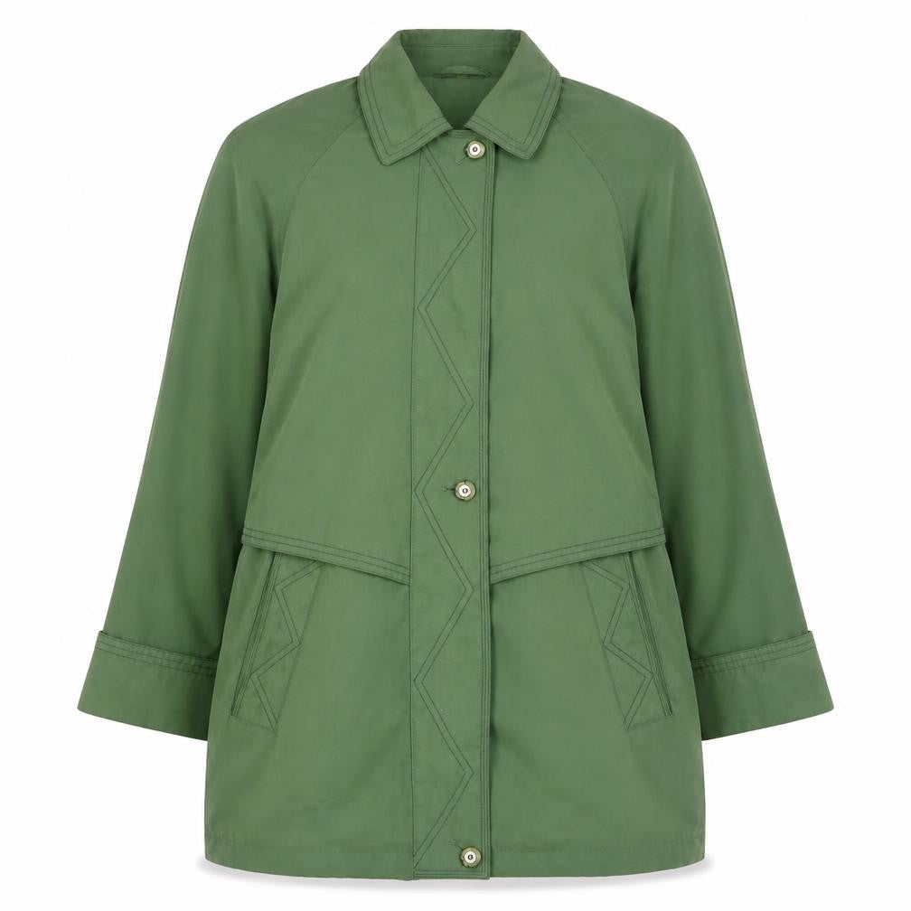 Gold by Telemac Womens Green   Pea Coat Blazer Size M  Zip