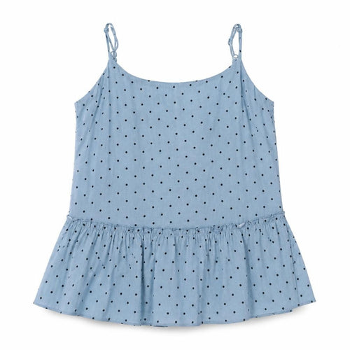 George Womens Blue Polka Dot Viscose Camisole Blouse Size 8 Round Neck