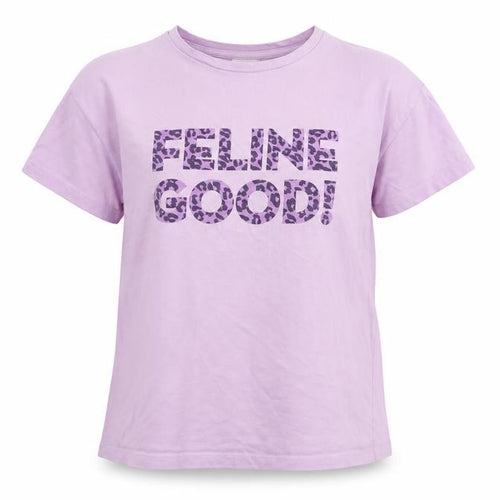 MNG Girls Purple  Cotton Basic T-Shirt Size 9 Years Crew Neck