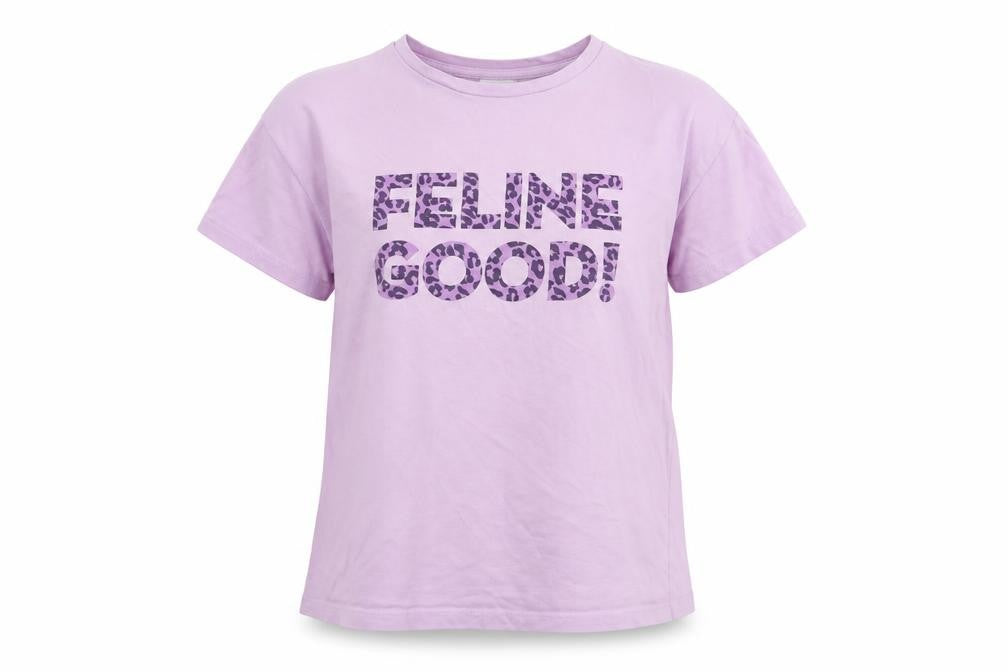MNG Girls Purple  Cotton Basic T-Shirt Size 9 Years Crew Neck