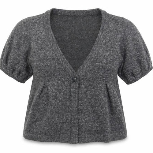 George Womens Grey V-Neck  Acrylic Cardigan Jumper Size 14