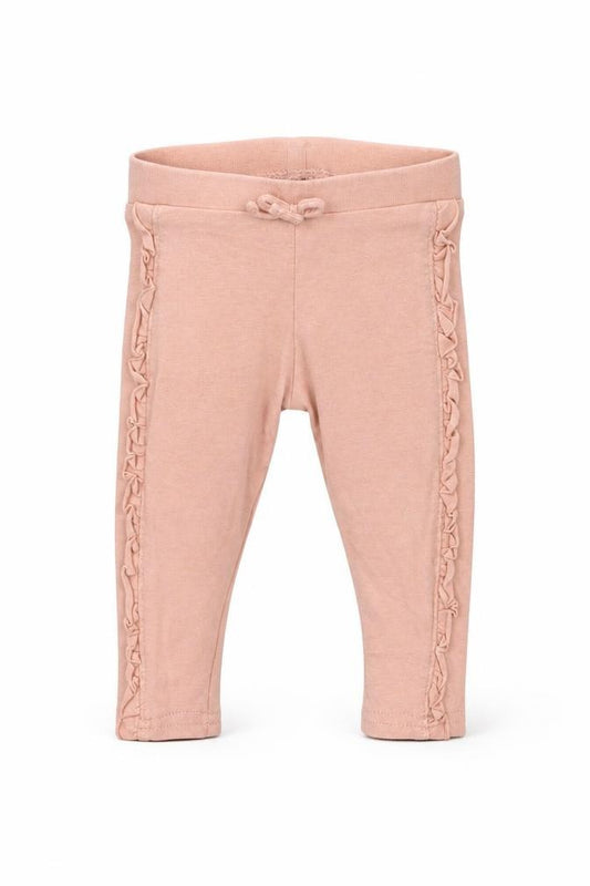Front view of Primark girls’ beige cotton pedal pusher leggings, size 6-9, months