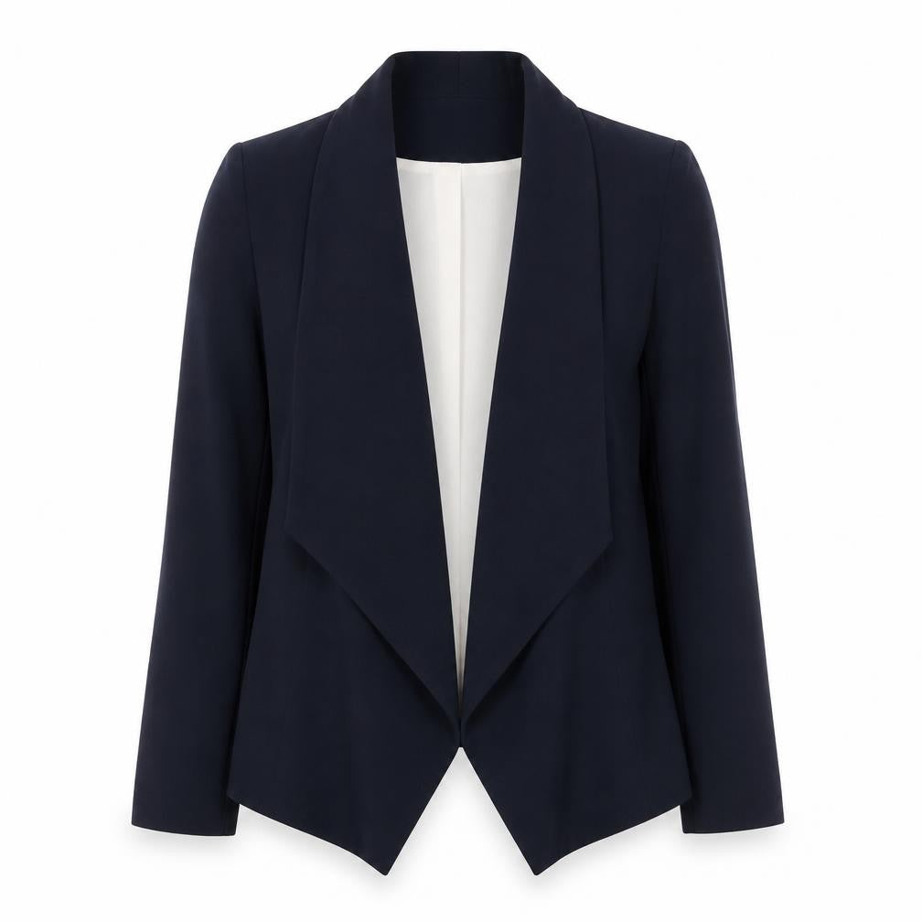 Front view of New Look women’s blue jacket, size UK 10