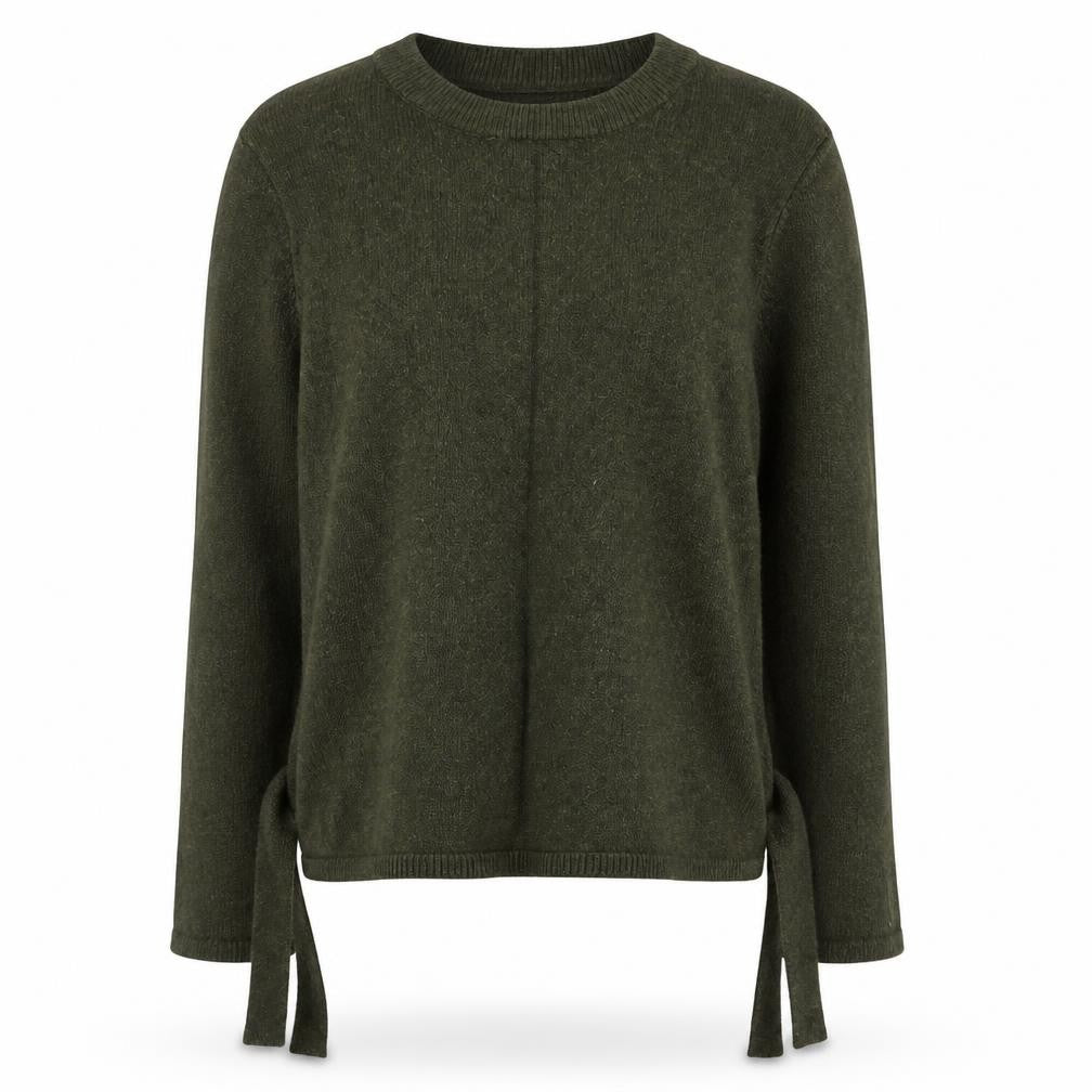 love knitwear Womens Green Round Neck  Viscose Pullover Jumper Size 14