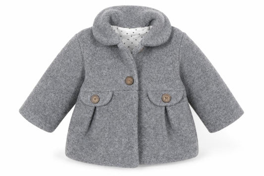 Front view of Next Baby Grey Basic Jacket Jacket, size 6-9, Months