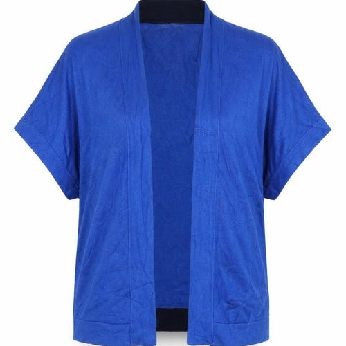 Marks and Spencer Womens Blue V-Neck  Viscose Shrug Jumper Size 12