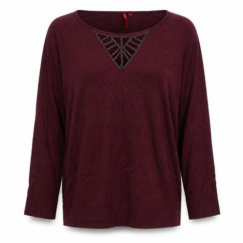 Love Scarlett Womens Purple V-Neck  Rayon Pullover Jumper Size XL