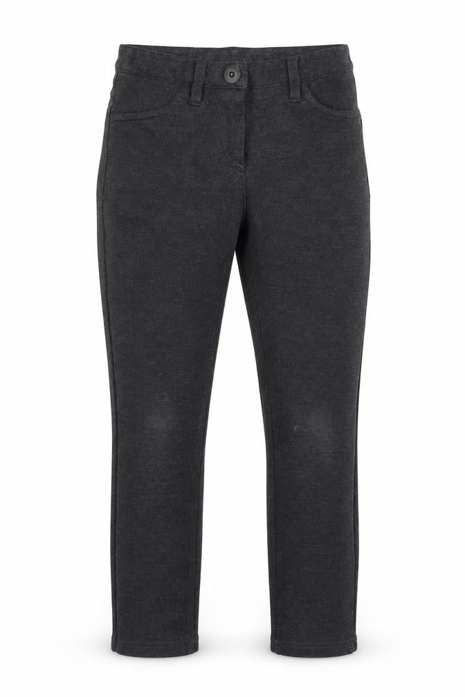Front view of Next girls’ grey polyester dress pants trousers, size 9, months regular