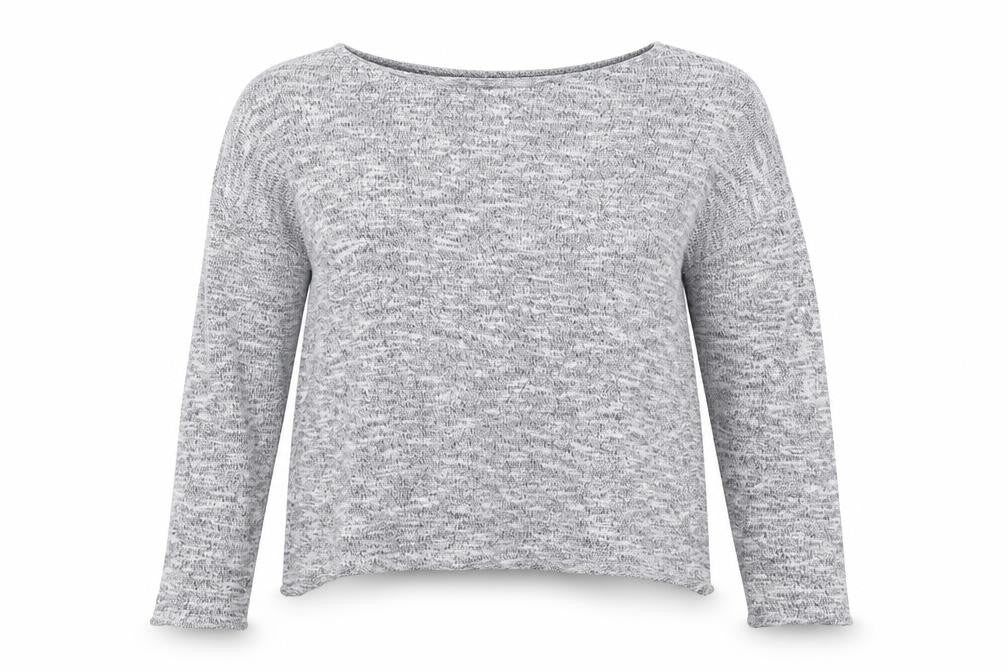 Front view of New Look women’s blue viscose basic t-shirt, size UK 12, round neck