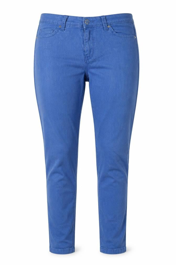 Denim & Co. Womens Blue  Cotton Skinny Jeans Size 8 L27 in Regular Button