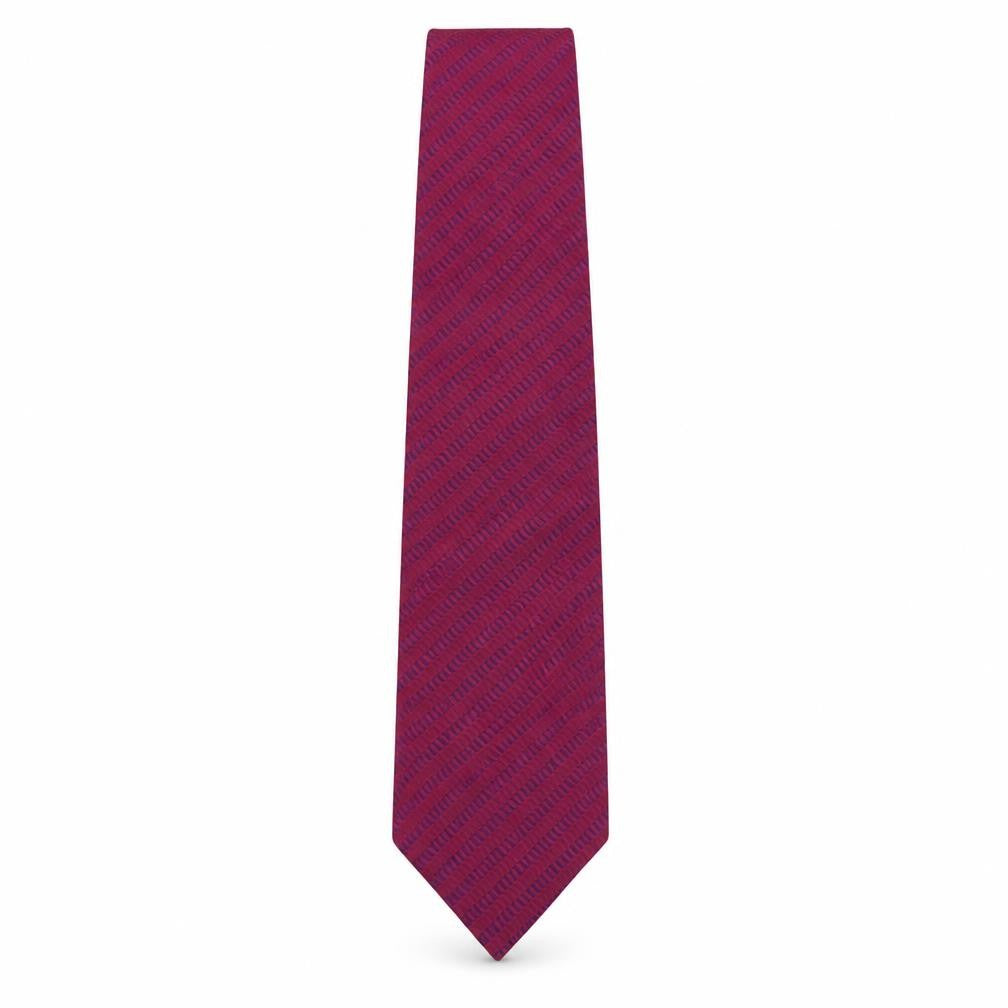 Front view of Linea men’s multicoloured striped silk pointed tie one size