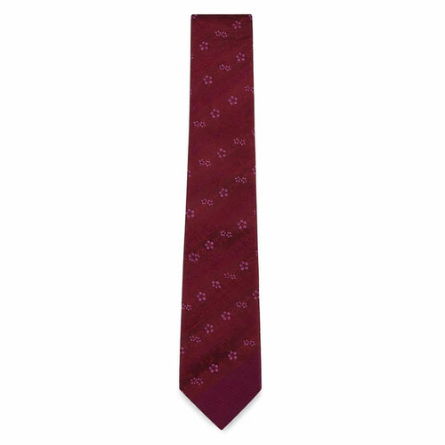 Michelsons Mens Purple Floral Silk Pointed Tie One Size