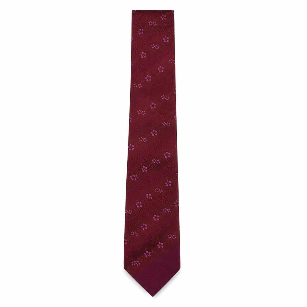 Michelsons Mens Purple Floral Silk Pointed Tie One Size