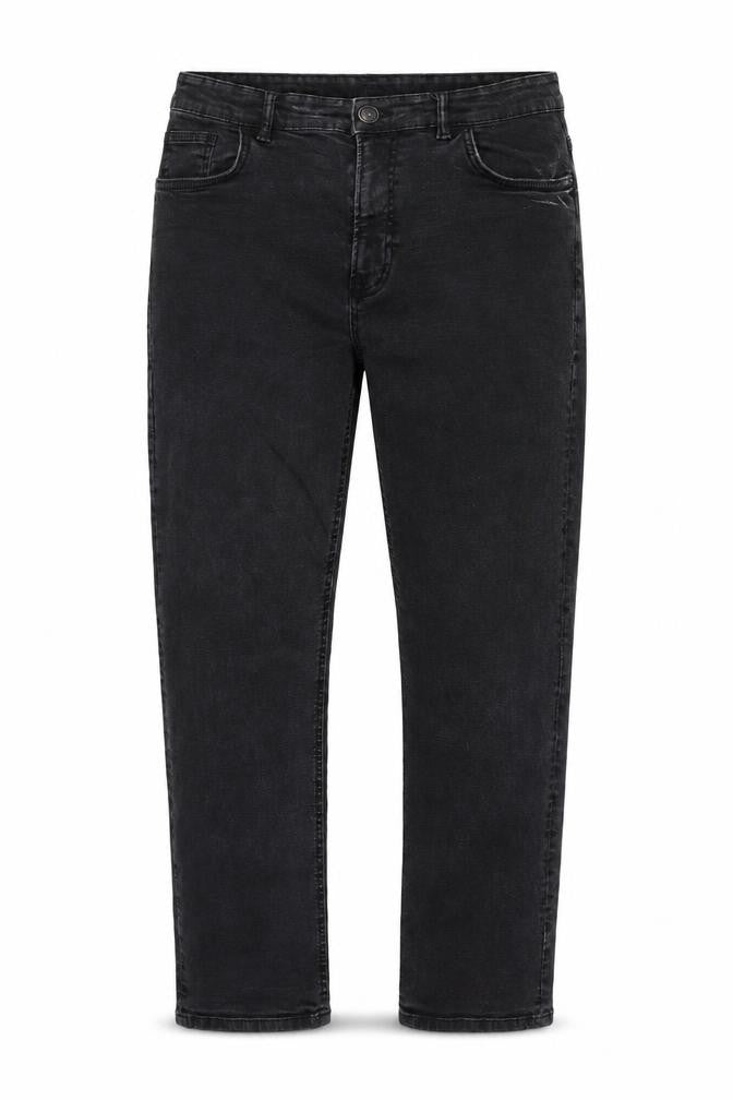 Easy Womens Black  Cotton Straight Jeans Size 36 in L28 in Regular