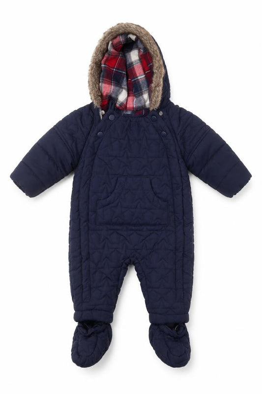 Marks and Spencer Girls Blue  Polyester Coverall One-Piece Size 3-6 Months  Button