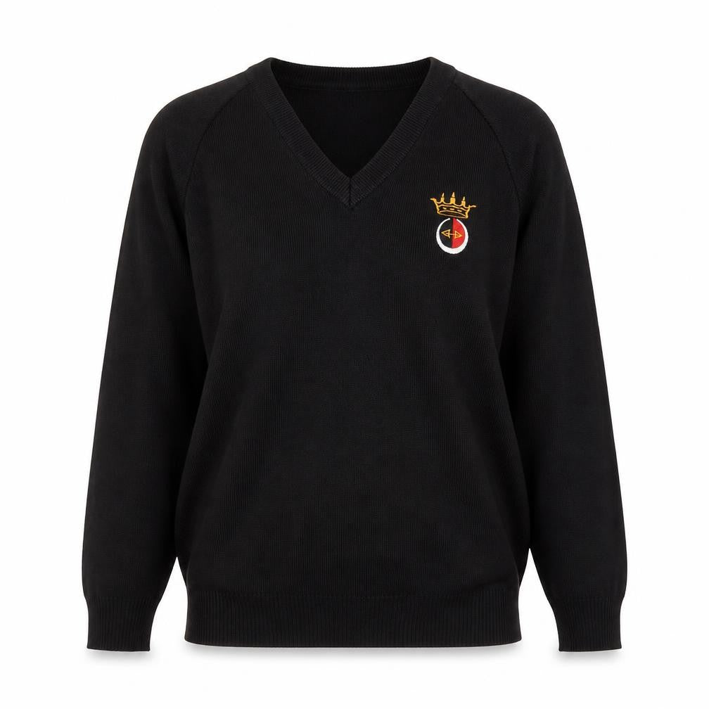 Front view of Performa women’s black cotton pullover sweatshirt size 2xs