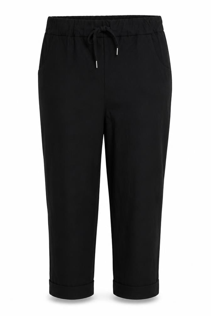 Preworn Womens Black  Viscose Trousers  Size 3XL L27 in Regular Drawstring