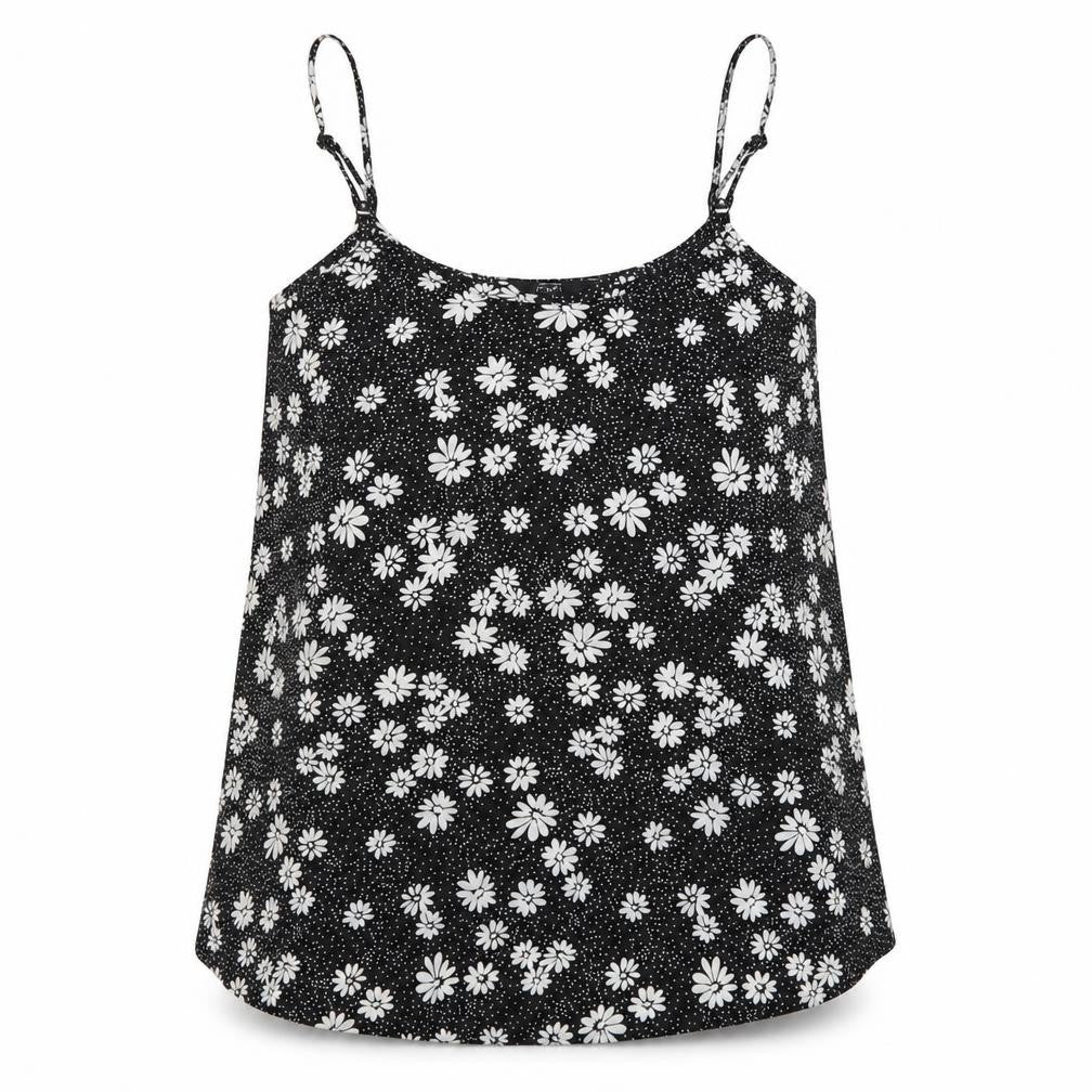 F&F Womens Multicoloured Floral Polyester Camisole Blouse Size 8 Round Neck