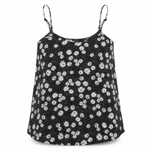 Front view of F&F women’s multicoloured floral polyester camisole blouse, size UK 8, round neck