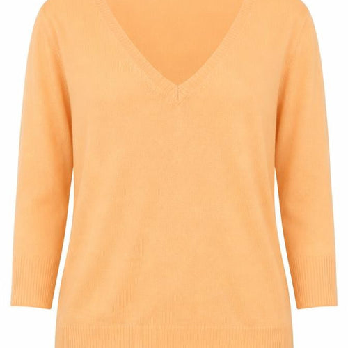 R Womens Orange  Acrylic Jersey T-Shirt Size 10 V-Neck