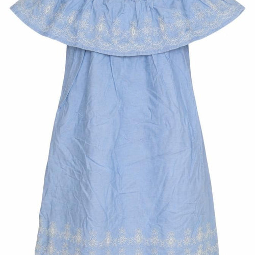 Denim Co Womens Blue  Cotton Fit & Flare  Size 8  Off the Shoulder