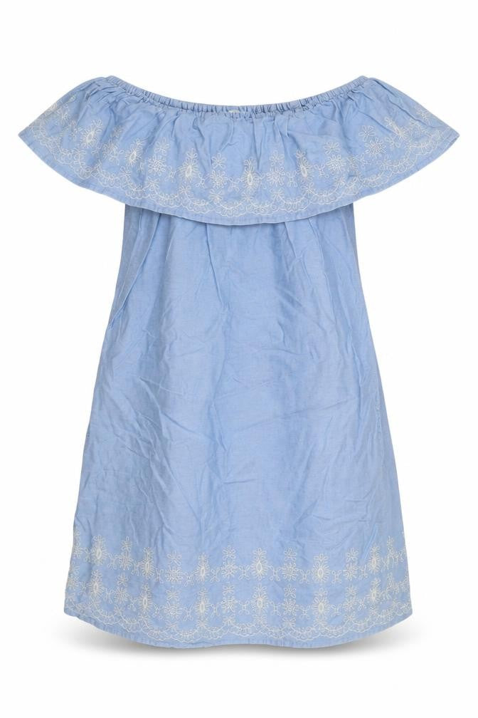 Denim Co Womens Blue  Cotton Fit & Flare  Size 8  Off the Shoulder