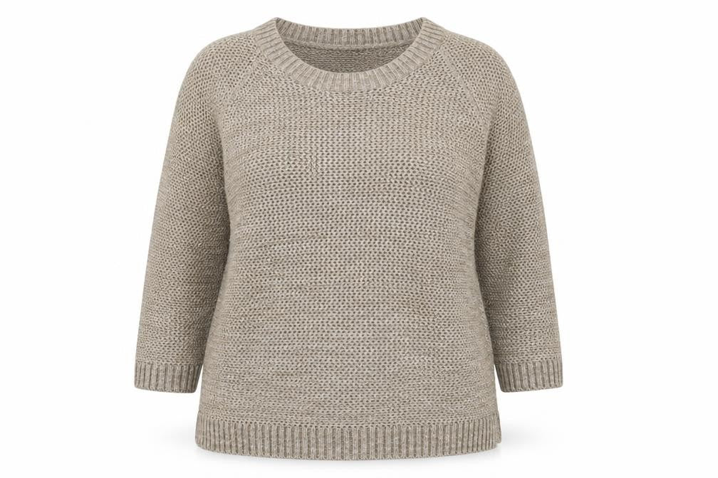 Jeffrey and Paula Womens Gold Round Neck  Acrylic Pullover Jumper Size 16