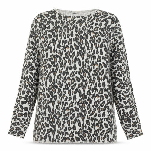 Topshop Womens Multicoloured Round Neck Animal Print Acrylic Pullover Jumper Size 12