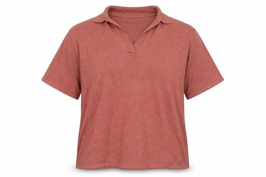Front view of Tu women’s pink collared viscose jumper, size UK 16