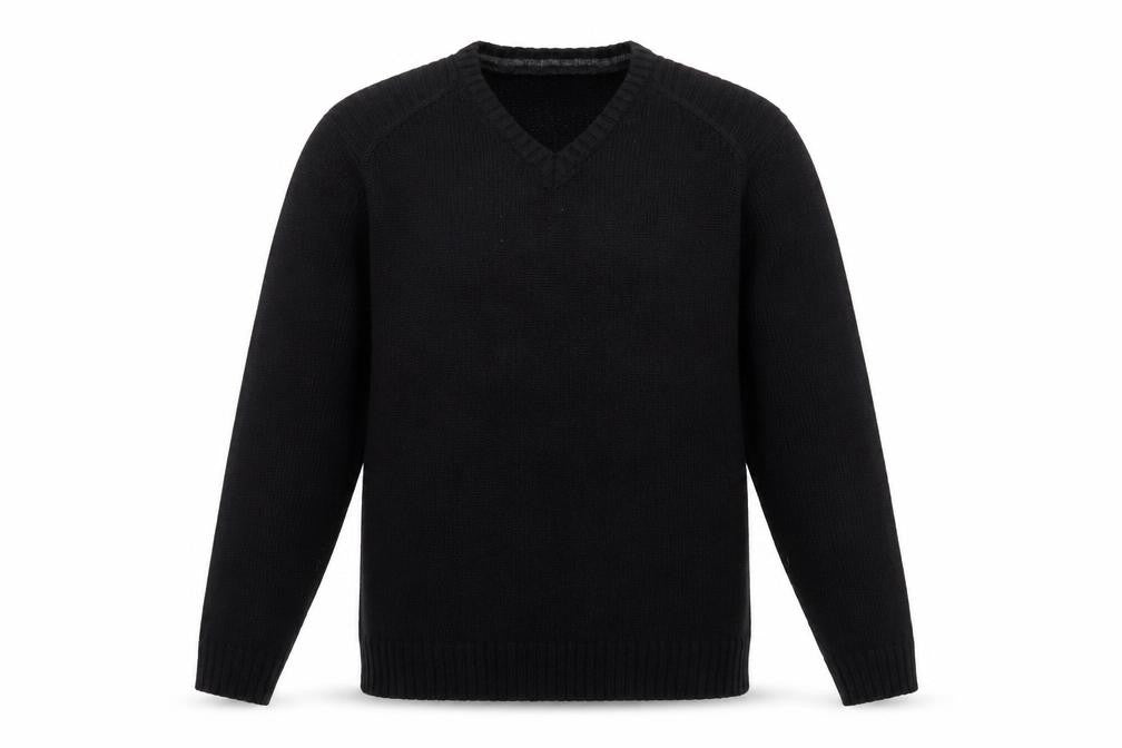 Kensington Eastside Mens Blue V-Neck  Acrylic Pullover Jumper Size L