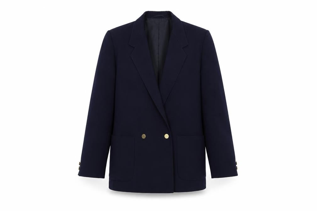 St Michael Womens Blue Jacket Blazer Size 10 Button