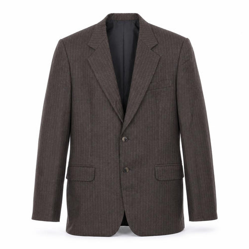 Ming Fashion&Silk Customs Mens Brown  Wool Jacket Suit Jacket Size L