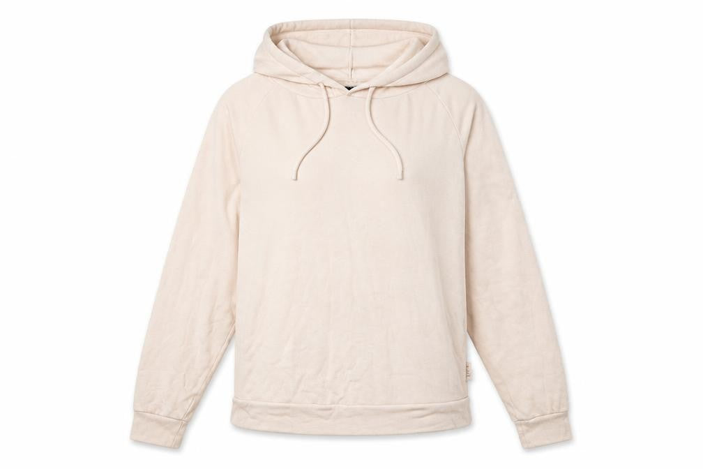 Front view of Primark women’s pink viscose pullover hoodie, size S, pullover