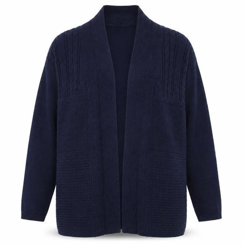 Isle Essentials Womens Blue V-Neck  Acrylic Cardigan Jumper Size M