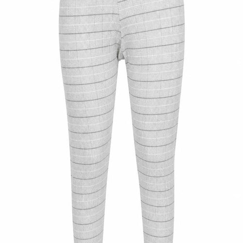 Boohoo Womens Grey Check Viscose Jegging Leggings Size 8 L24 in