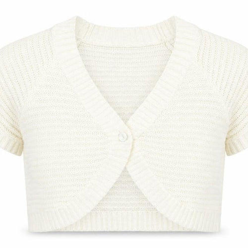 BM Womens Ivory V-Neck  Acrylic Cardigan Jumper Size L