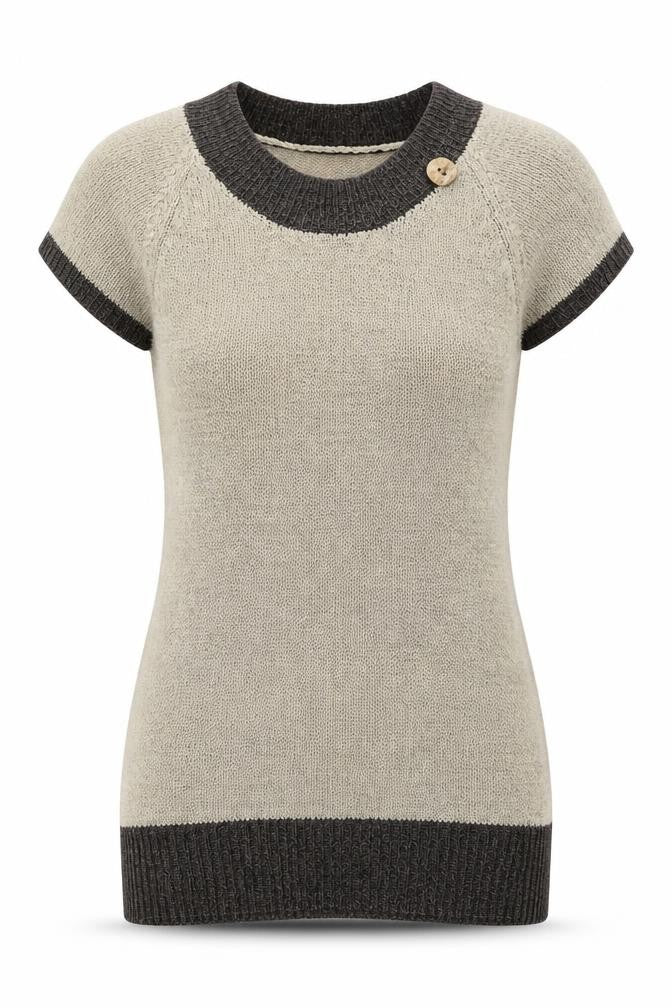 Originals Womens Beige Round Neck  Acrylic Pullover Jumper Size M