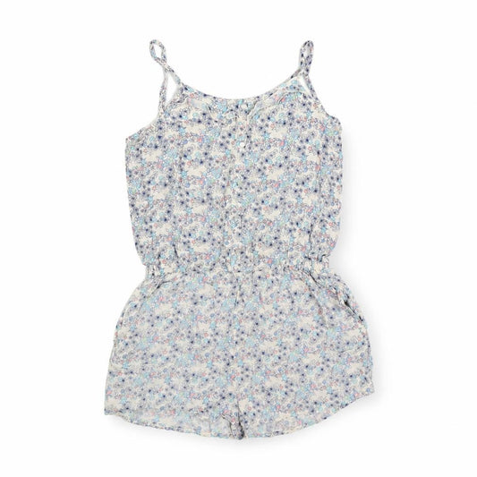 New Look Girls Multicoloured Floral Viscose Leotard One-Piece Size 13 Years  Button