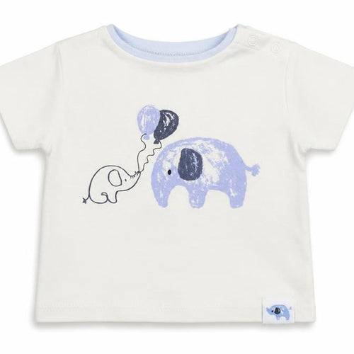 Watch Me Grow Baby White  100% Cotton Basic T-Shirt Size 3-6 Months Round Neck Button