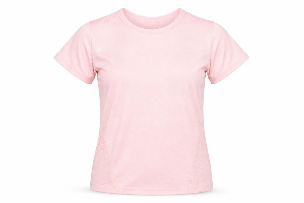 Dunnes Womens Pink  Nylon Basic T-Shirt Size S Crew Neck Pullover