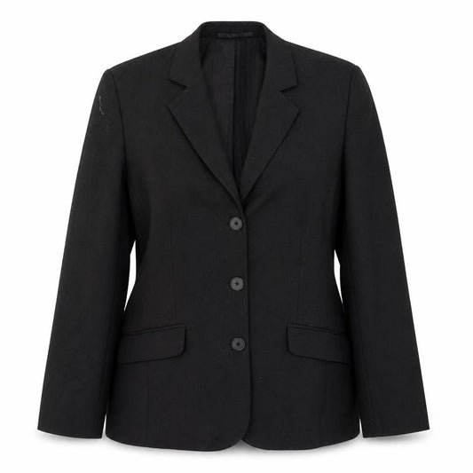 Front view of Endurance women’s black polyester jacket suit jacket, size UK 14