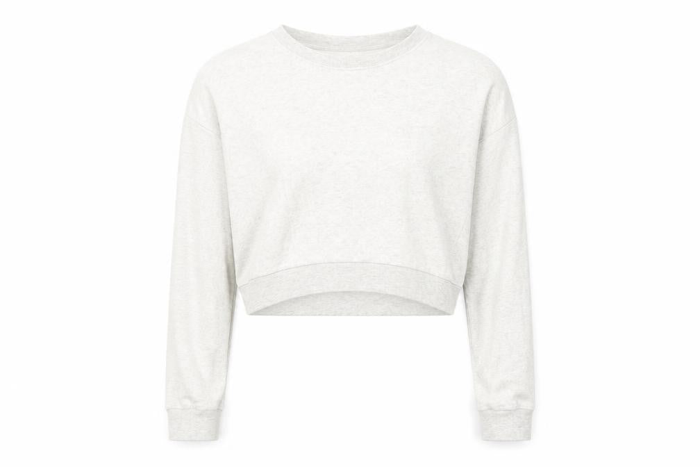 Front view of H&M women’s grey cotton pullover sweatshirt, size S, pullover